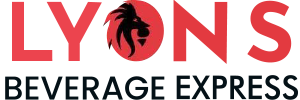Lyons Beverage Express logo with red and black design