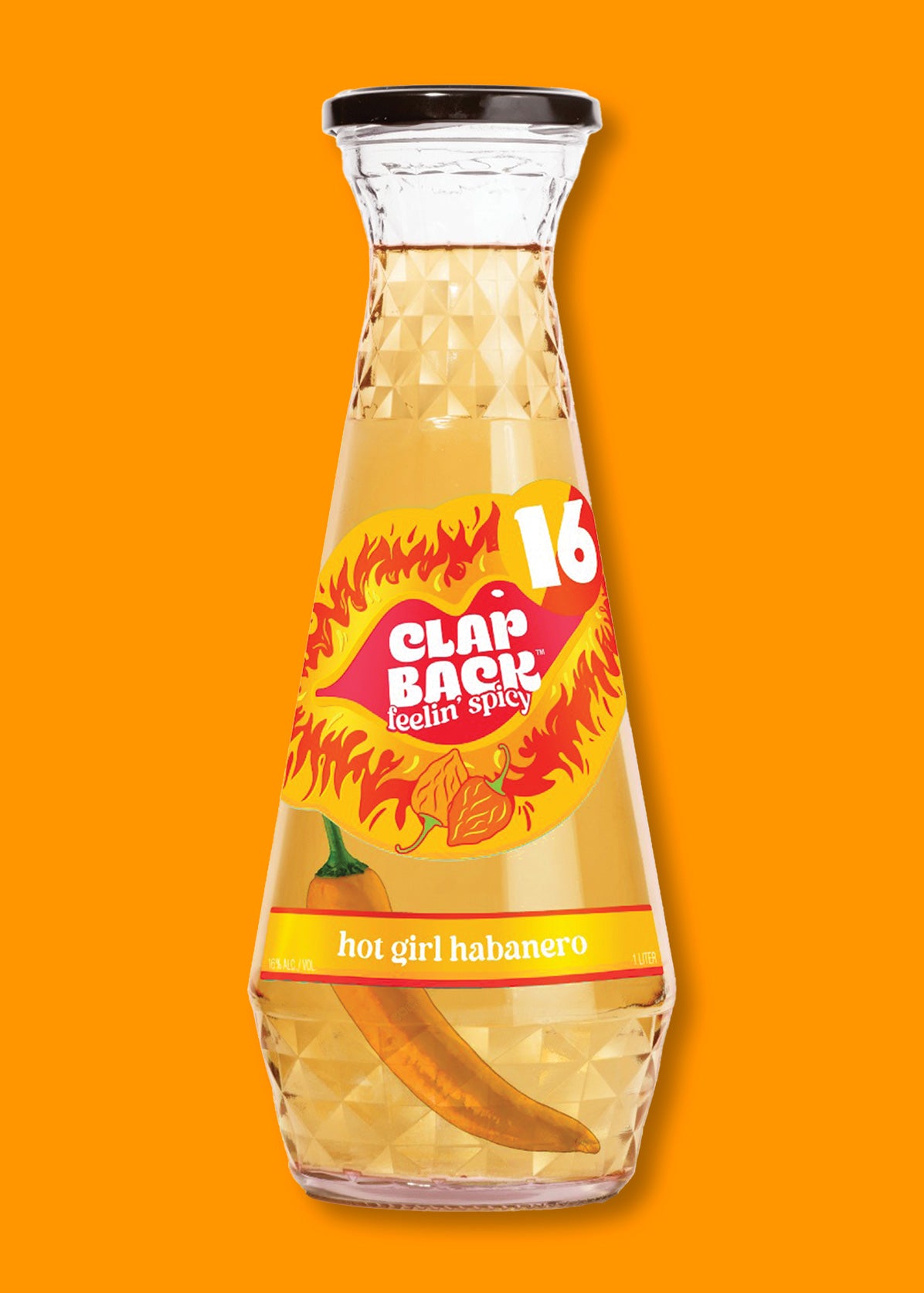 1 liter carafe of ClapBack grape flavored wines spicy edition Hot Girl Habanero