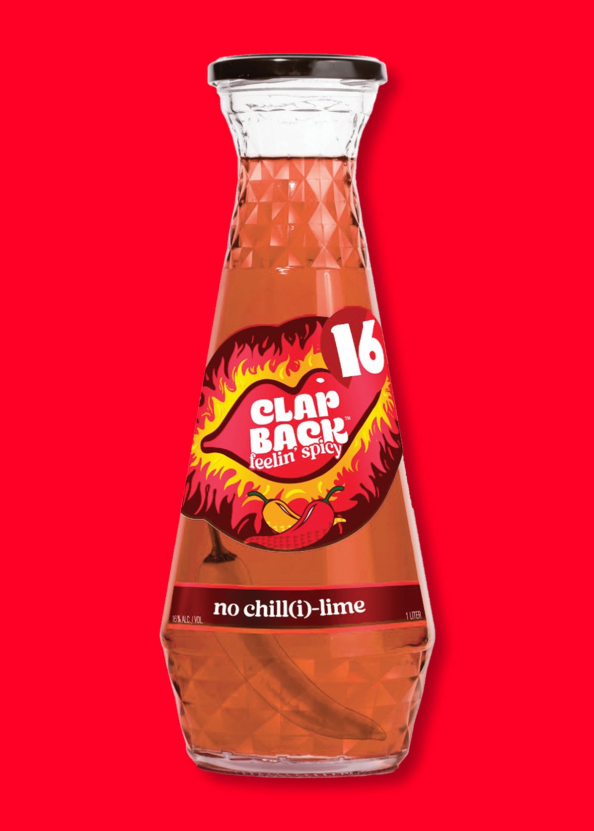 1 liter carafe of ClapBack grape flavored wines spicy edition No Chill(i) Lime Chilli