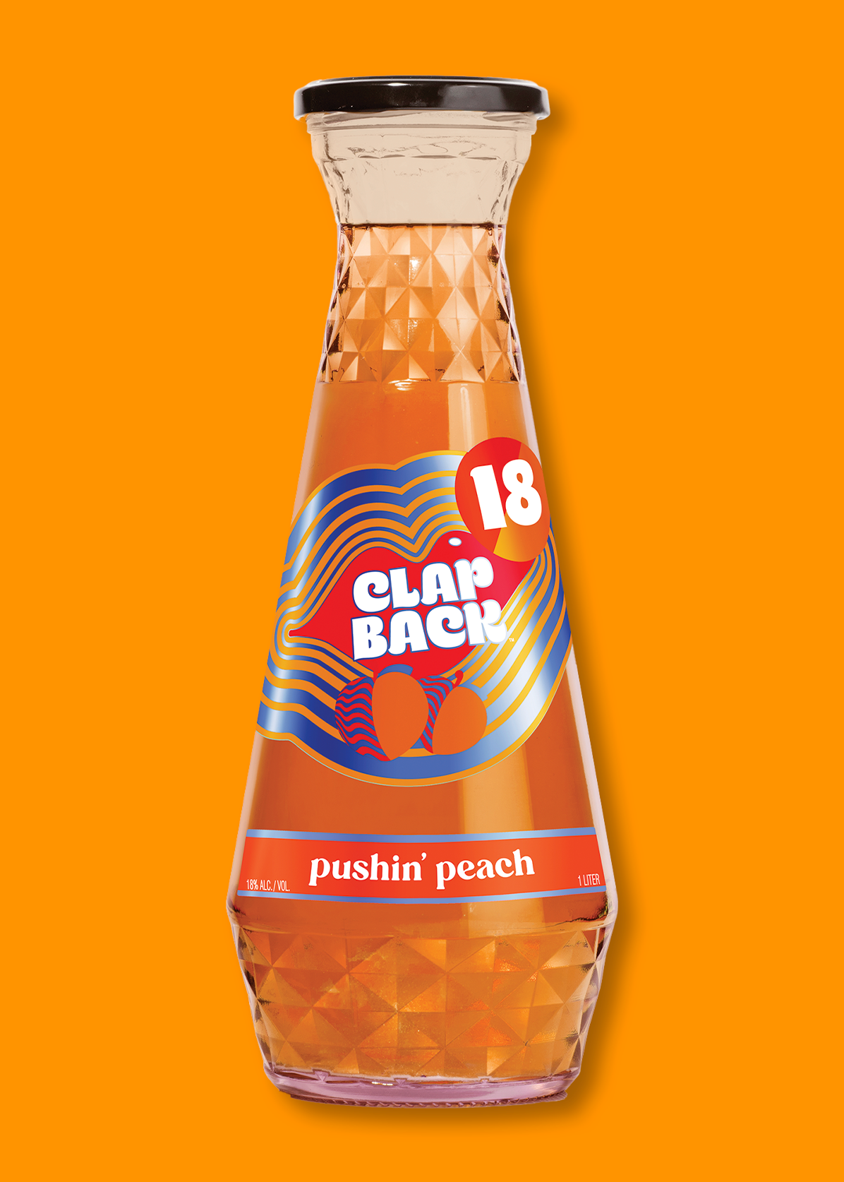 Clapback Pushin' Peach grape wine drink