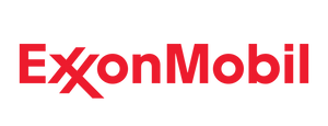 ExxonMobil logo in red on a white background