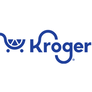 Kroger logo with a blue shopping cart icon on a green background