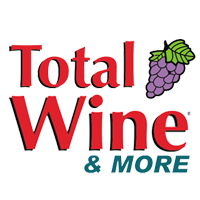 Total Wine & More logo with red text and a purple grape on a white background